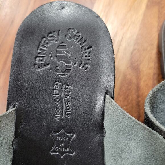 Clara Fantasy Sandals Platform Criss Cross Strap Leather Made in Greece - Picture 6 of 11